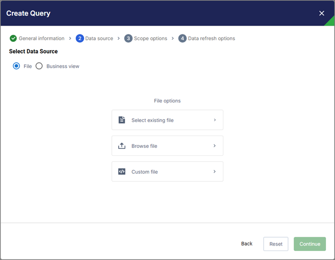 Specify Source of a Data Query