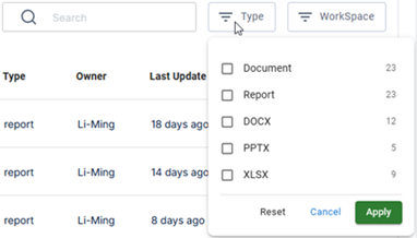 Filter by File Type