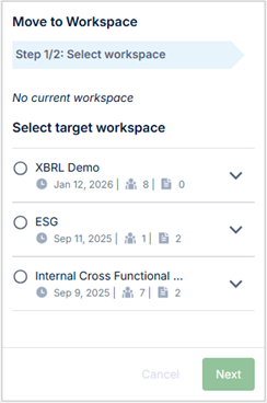Move a Document to a Workspace