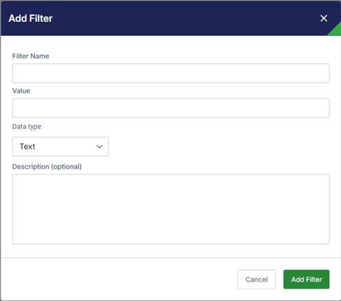 Add Variable Dialog