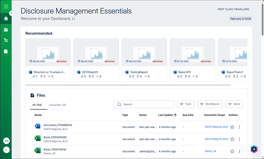 The Disclosure Management Dashboard