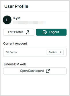The user profile showing general user information