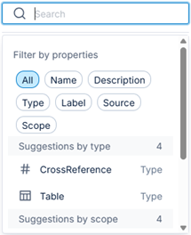 Options for filtering variables