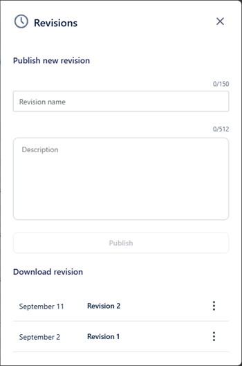Options for publishing report revisions