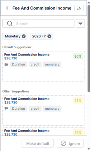 Image showing more tag suggestions for a value