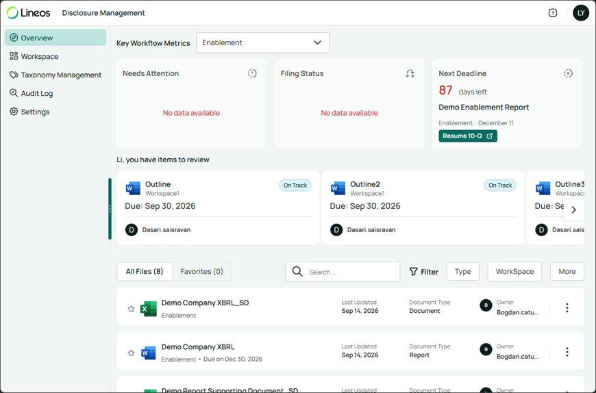 The Disclosure Management Dashboard