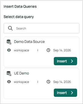 Settings for inserting data query in Excel